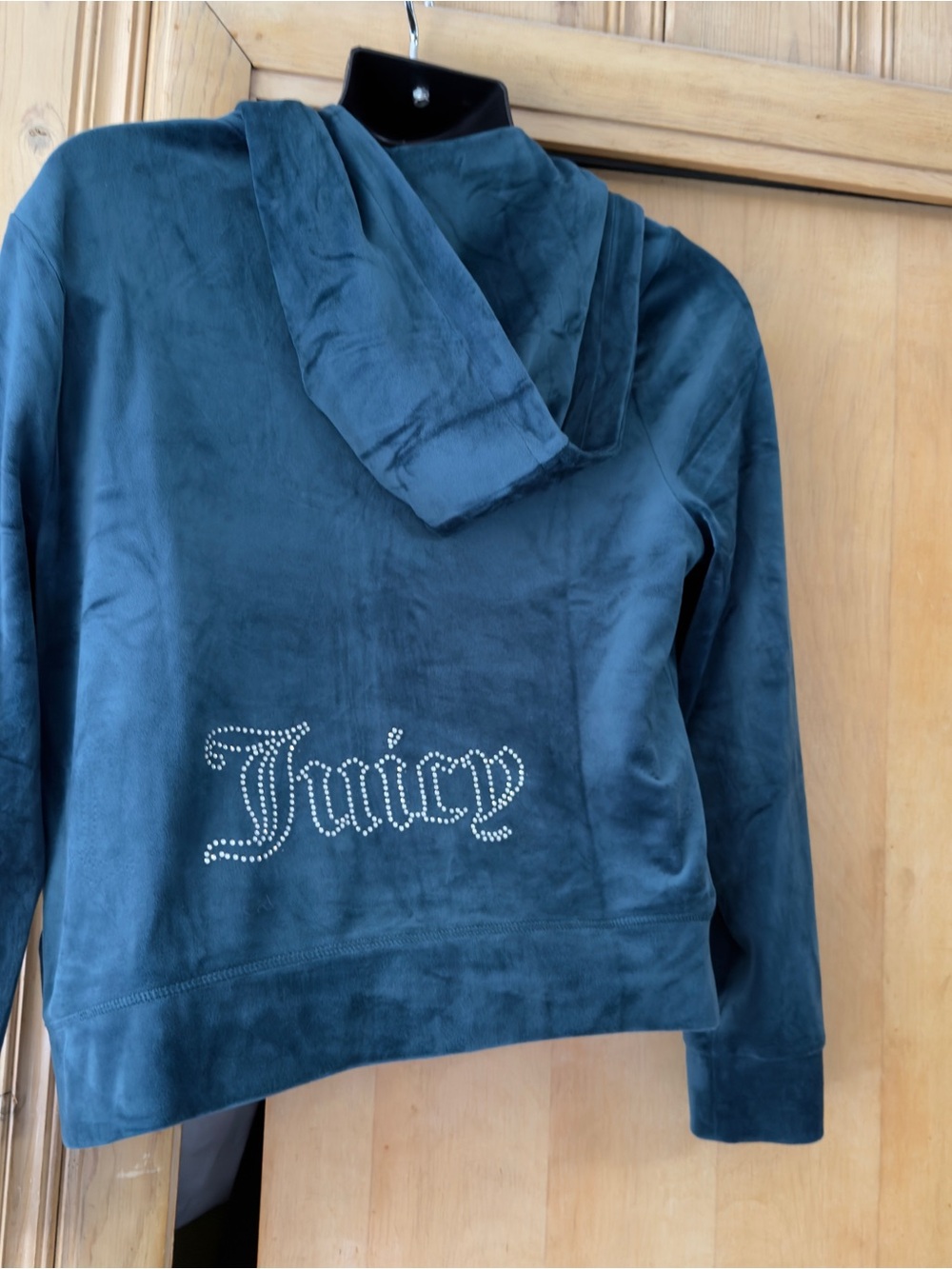 Juicy Teal Jeweled Hooded Zip Jacket XXL